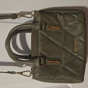 Steve Madden Quilted Crossbody Bag in Olive